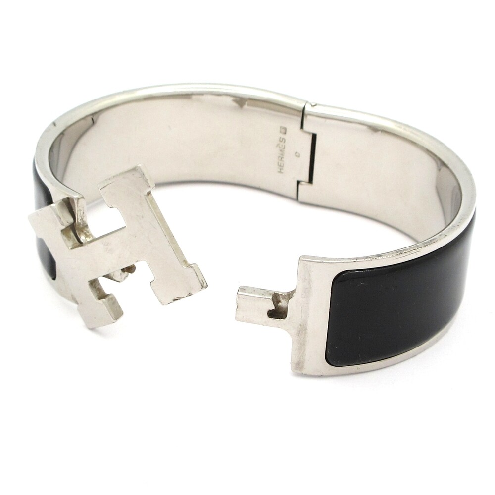 Hermès Clic Clac H Bangle Silver Black - Picture 5 of 6